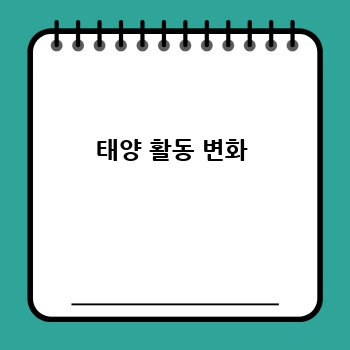 태양 활동 변화