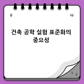 건축 공학 실험 표준화의 중요성
