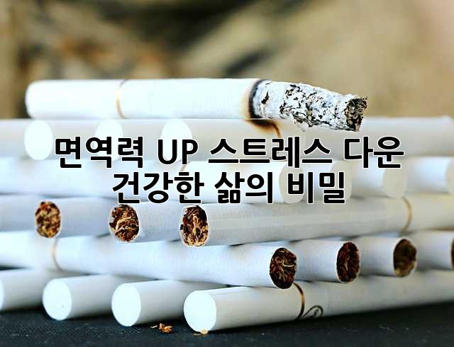 면역력 UP! 스트레스 다운! 건강한 삶의 비밀