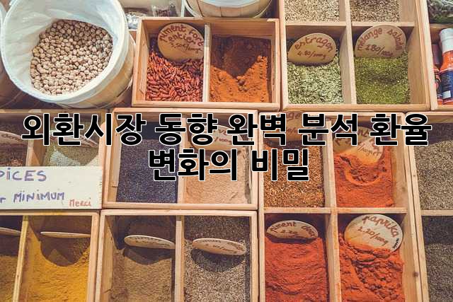 외환시장 동향 완벽 분석: 환율 변화의 비밀