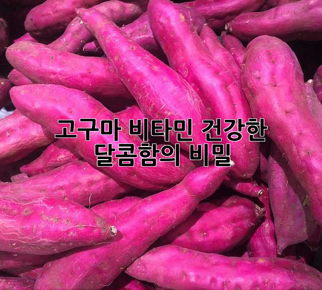고구마 비타민: 건강한 달콤함의 비밀