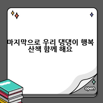 마지막으로 우리 댕댕이 행복 산책 함께 해요