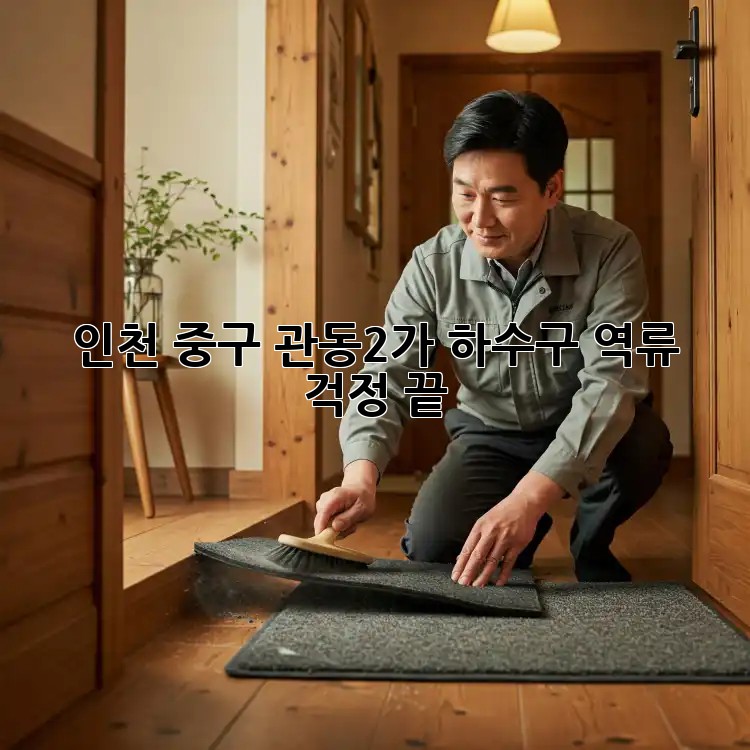 인천 중구 관동2가 하수구 역류? 걱정 끝!