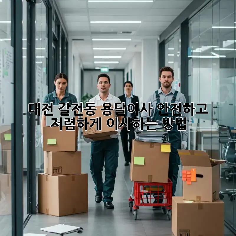 대전 갈전동 용달이사, 안전하고 저렴하게 이사하는 방법!